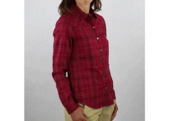 Women's Liv'n Flannel Shirt -Deals Men Women Shirt Store club ride livn womens plaid flannel shirt deep red