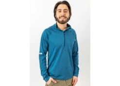 Men's Skyline 1/4 Zip Shirt -Deals Men Women Shirt Store club ride skyline qtr zip classic blue 4