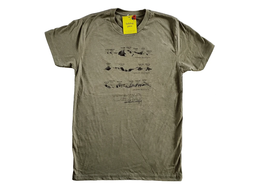 Idaho Mountain Ranges T-Shirt 1 Idaho Mountain Ranges T-Shirt