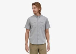 Patagonia Men's Self-Guided Hike Shirt -Deals Men Women Shirt Store patagonia mens self guided hike shirt salt grey front
