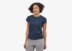 Patagonia Women's Mainstay Tee -Deals Men Women Shirt Store patagonia womens mainstay tee new navy front