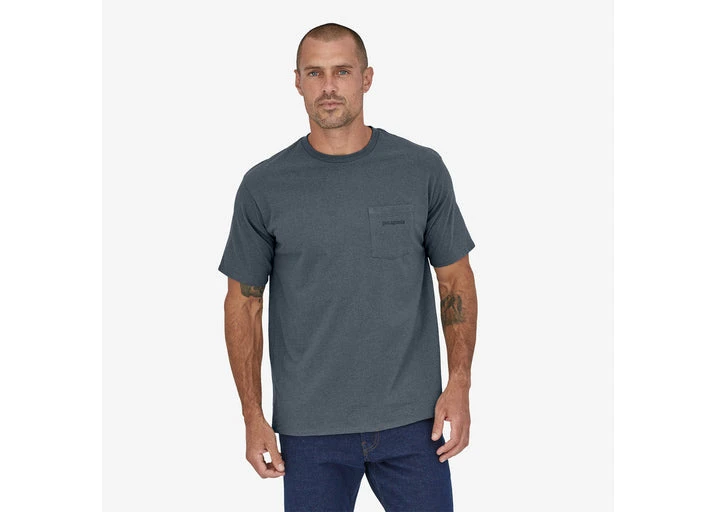 Patagonia Men's Line Logo Ridge Pocket Responsibili-Tee 3 Patagonia Men's Line Logo Ridge Pocket Responsibili-Tee - Image 3