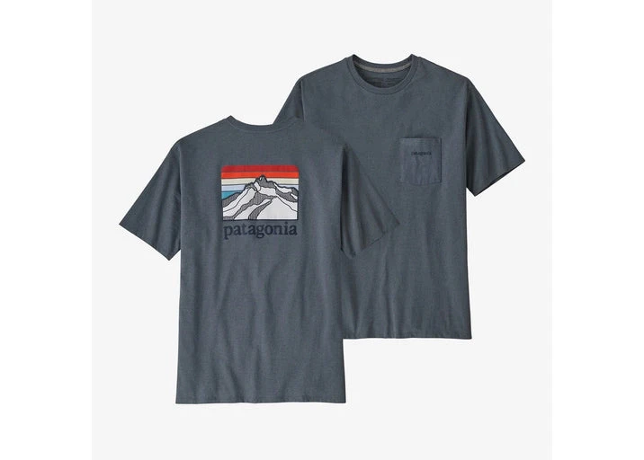 Patagonia Men's Line Logo Ridge Pocket Responsibili-Tee 2 Patagonia Men's Line Logo Ridge Pocket Responsibili-Tee - Image 2