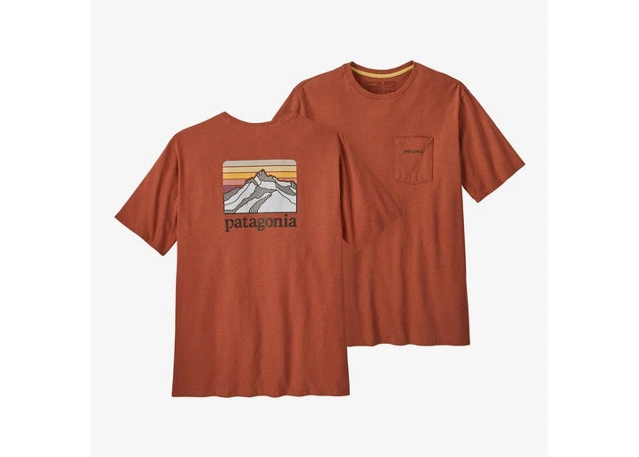 Patagonia Men's Line Logo Ridge Pocket Responsibili-Tee 4 Patagonia Men's Line Logo Ridge Pocket Responsibili-Tee - Image 4