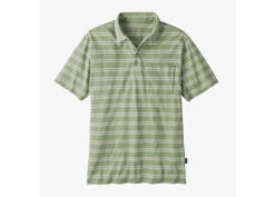 Patagonia Men's Cotton In Conversion Lightweight Polo Shirt -Deals Men Women Shirt Store salvia stripe