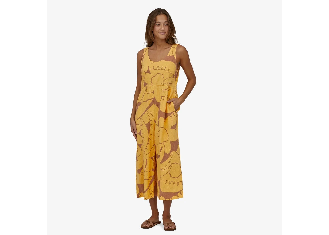 Patagonia Women's Garden Island Jumpsuit Abundance: Surfboard Yellow 2 Patagonia Women's Garden Island Jumpsuit Abundance: Surfboard Yellow - Image 2